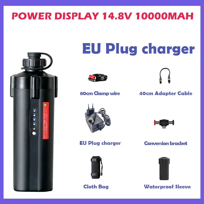 10Ah Power Display 14.8V 10000mAh Sea Fishing Electric Reel Battery For SHIMANO 600DH 1000EJ DAIWA 600MJ 500MJ Droplet Wheel