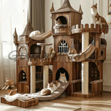 Home Super Large Castle Solid Wood Cat Climbing Frame Cat Nest Integrated Luxury Cat Villa Muppet