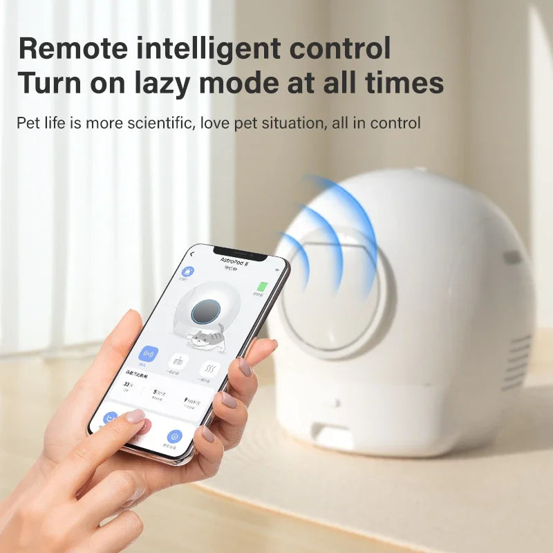 UV Sterilized Smart Round Cat  Box Automatic Splash-Free Toilet with Sand Scooping Feature Improved Cat  Cleaning