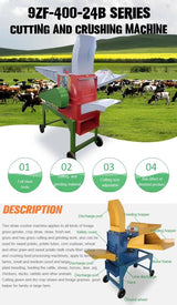 Weiwei animal feed straw chopper, silage hay husk cutter grain corn grinder, grass crop cutter