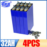 New Grade A LiFePO4 3.2V 32Ah Lithium Iron Phosphate Battery DIY 12V 24V 48V Motorcycle Motor Modification and Charging Battery