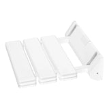 90° Folding Shower Seat Wall-Mounted Waterproof Shower Bench Shoe Changing Stool White Load 130kg for Bathrooms Porches 32*34cm