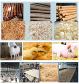 Automatic Pet Wood Shavings Machine for Poultry Bedding & Chicken Horse Animal Bedding