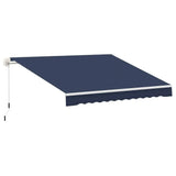 10' X 8' Retractable Awning, Patio Awnings, Sunshade Shelter W/Manual Crank Handle, Customized