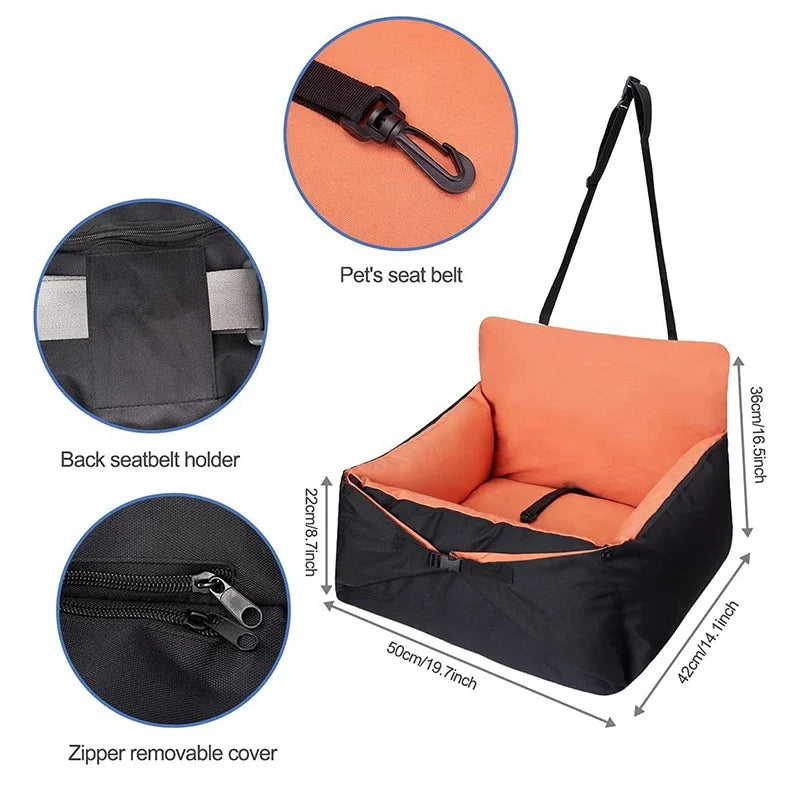 Factory Direct Selling Pet Travel Safety Seat Bed Soft Oxford Dog Cat Bed Pet Booster Seat Dog Car Seat
