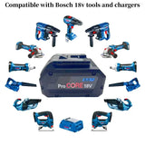 18V 21700 Rechargeable Battery 18V 8.0AH/12.0AH High-Power Suitable for Bosch Tools BAT609 BAT618 GBA18V 21700