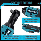 Makita 18V Brushless Right Angle Ratchet Cordless Impact Wrench with LED Light & Variable Speed Control Power Tool