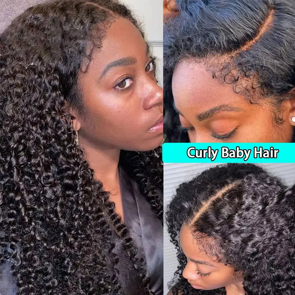 Burmese Curly Wigs Human Hair 7x6 Lace Frontal Wig 44 46 Inches For Women 7x6 Glueless Curly HD Lace Front Wigs With Spiral End
