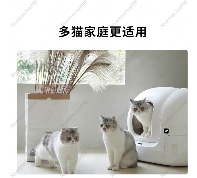 Automatic Self-Cleaning Cat Litter Box, Intelligent Electric Toilet with Odor Control for Cats
