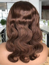 Chocolate Brown Body Wave Lace Front Wig Transparent 13x6 HD Lace Frontal Wigs Preplucked Colored Human Hair Wigs 4x4 5x5 13x4