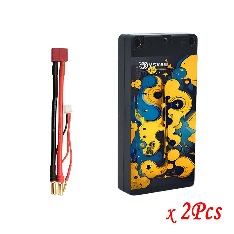 2Pcs GNB Lipo Battery 2S 7.4V 7.6V 4600mAh 5800mAh 6800mAh 120C 130C 140C HV Shorty Hard Case With 5MM T Plug For RC Car Boat