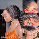 300% Density Curly Wigs HD 360 Full Lace Front Human Hair Wigs Brazilian