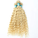 8-32 inch Deep Wave Human Hair Bundles Remy Brazilian Hair 613 Blonde