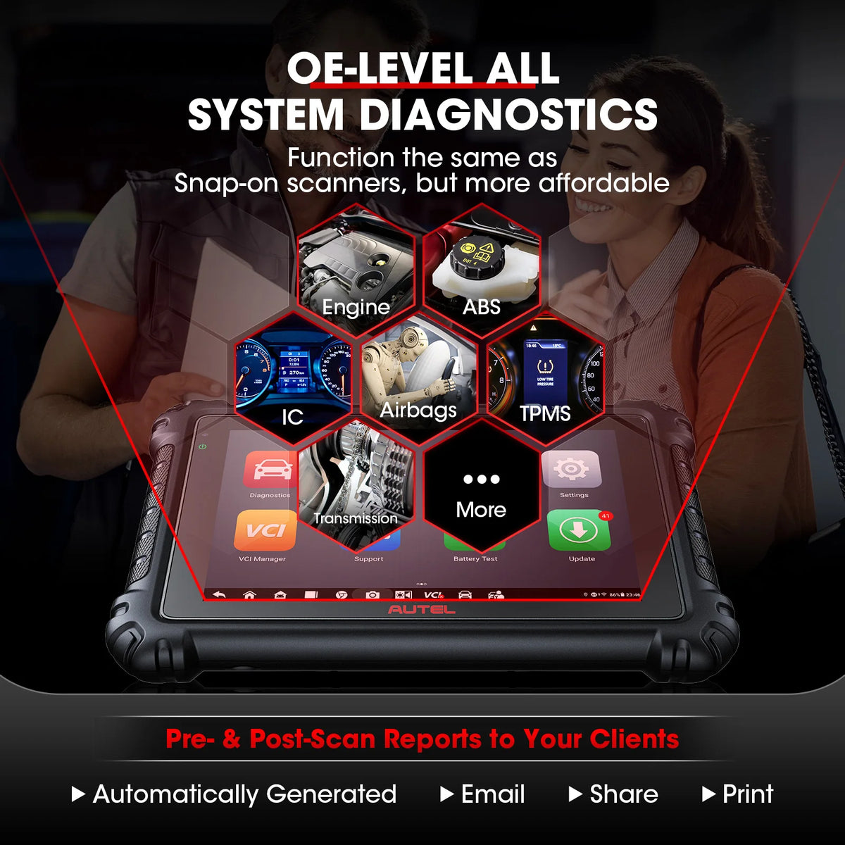 Autel MaxiCOM MK906PRO Car Diagnostic Scan Tools Automotive OBD2 Scanner ECU Coding CAN FD DoIP PK MK906BT MS906PRO