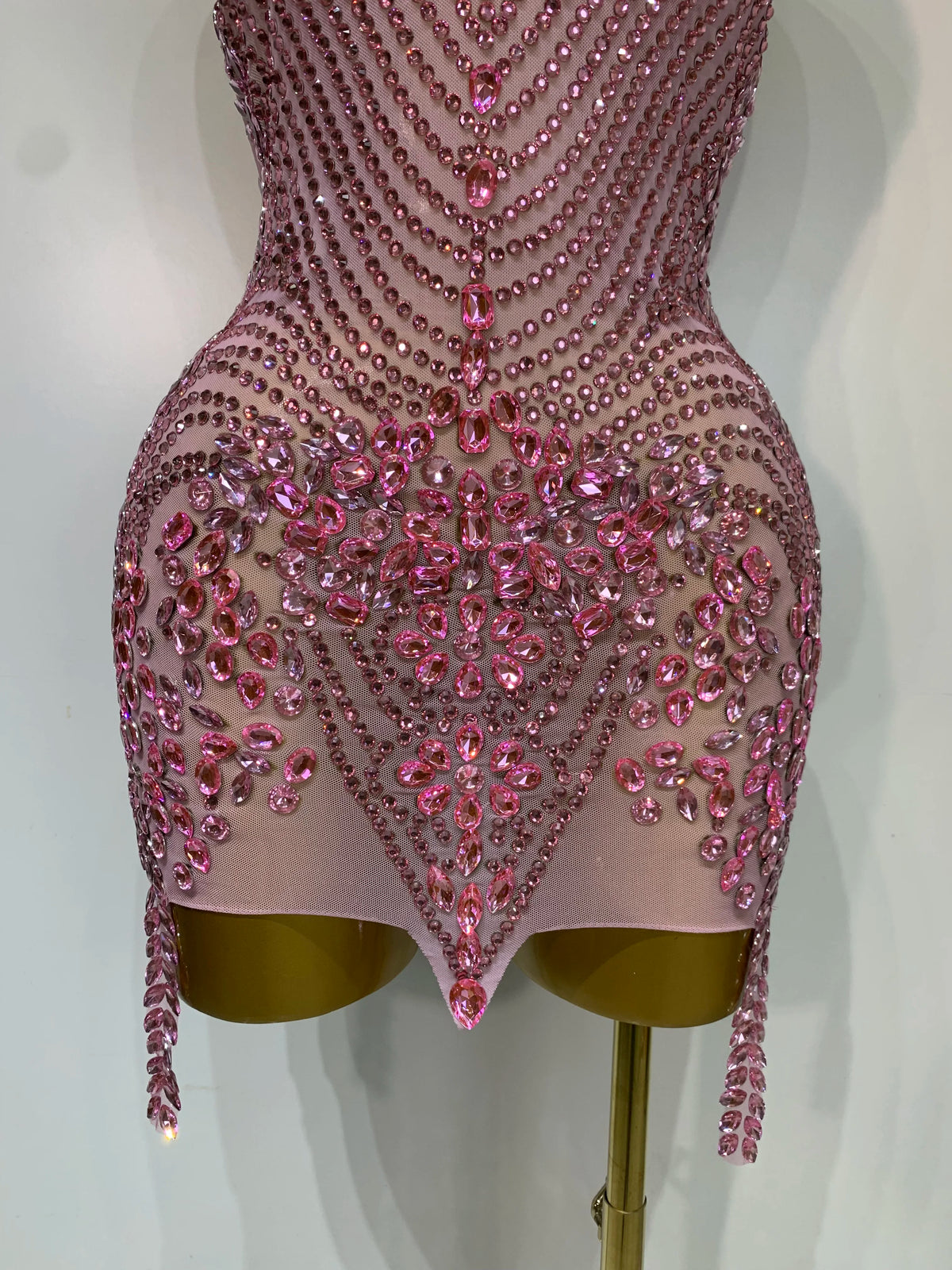 Women Sexy Halter Crystal Bodycon Mini Dress Celebrate Nightclub Performance Stage Outfit Luxury Birthday Photo Shoot Dress
