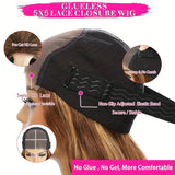 Highlight 5x5 Lace Front Wigs Human Hair 4/27 Ombre Deep Wave HD Transparent Lace Front Wigs 200% Density with Baby Hair
