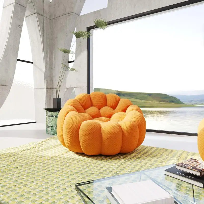 Orange Bubble Modular Sofa Single Seat - Cozy, Contemporary Design for Living Room or Lounge Area