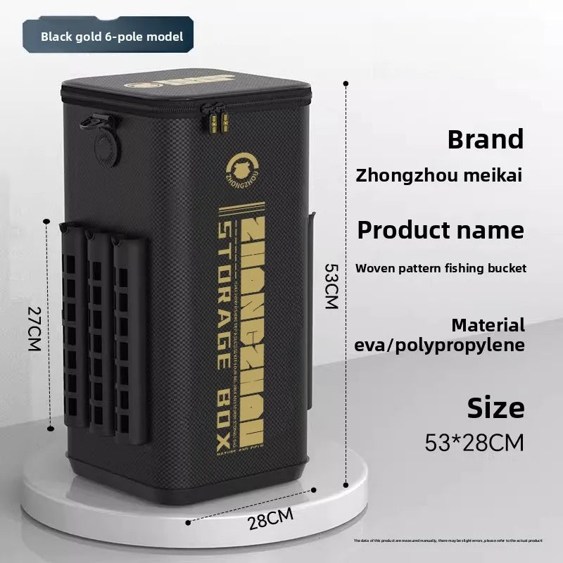 Happy Travel Portable Fishing Tackle Bag Fishing Bucket Thickened Live Fish Luya Box for Wild Fishing