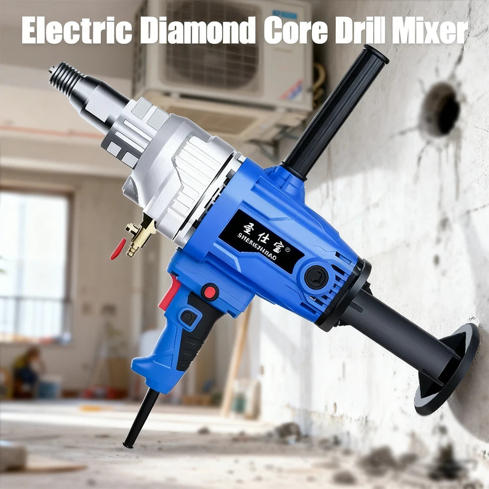 Electric Diamond Core Drill Mixer Handheld Concrete Core Drilling Machine Portable Dry Wet Engineering Torque Drilling Machine