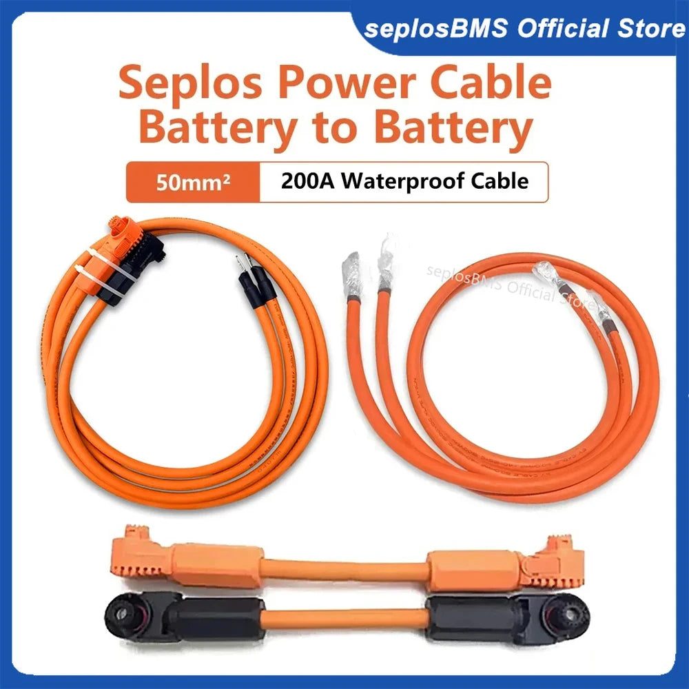 Seplos 50mm Square Millimet DIY Kits Power Inverter Cable Battery Energy Storage Connector Terminal Plug Copper Core Elbow Power