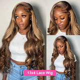 Body Wave Human Hair Wigs Highlight 13X6 HD Lace Frontal Wig 13X4 P4/27 Curly Front Wig 1B30 Brown Ombre Colored Human Hair Wigs