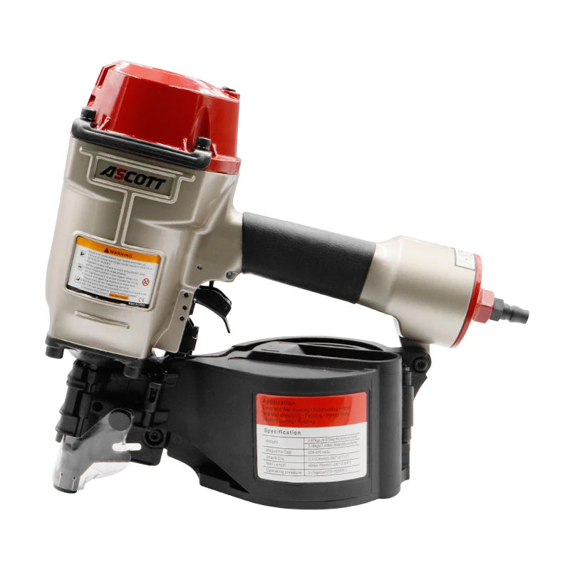 Ascott Coil Nailer CN57 CN70 CN80 CN90B Pallet Nailing Gun for Making Crates Siding Board Fencing Woodworking Pneumatic Tool