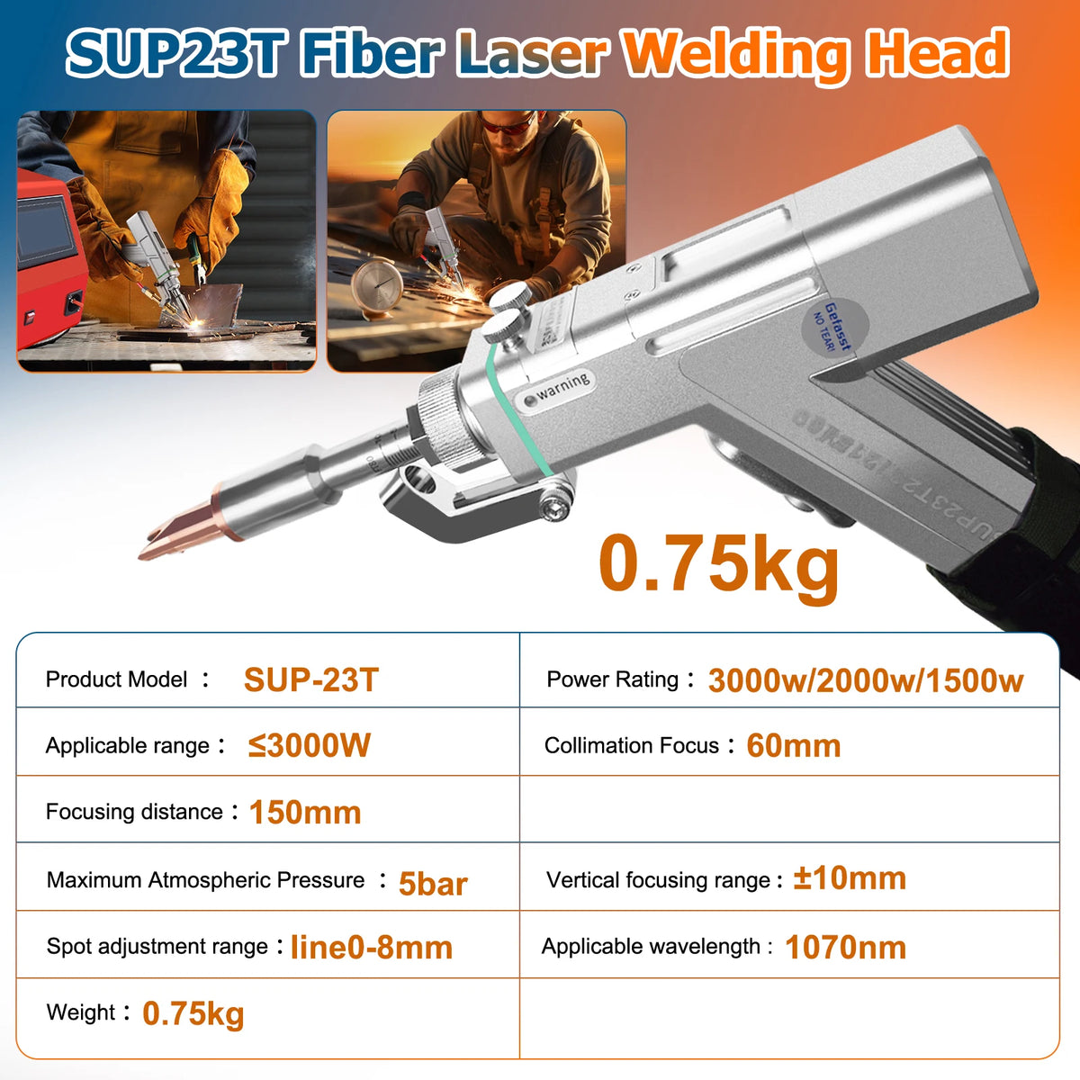 4 in 1 Laser Welding Machine 2000W Fiber Laser Welder Cleaning Welding Cutting Water Cooling for Metal SUP 23T Welder Head