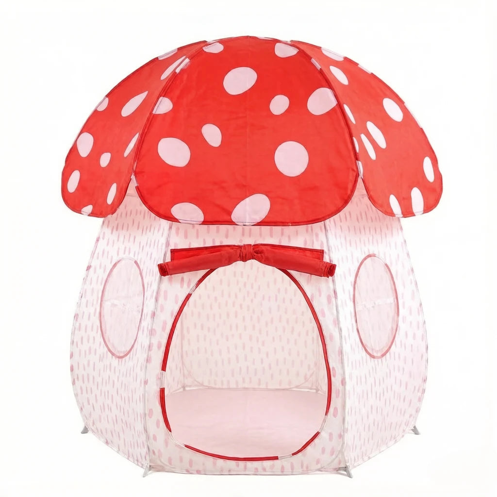 1Pc Cute Simulated Mushroom House Tent, easy assemble foldable kids play tent, ideal indoor pretend play toy and nice gift