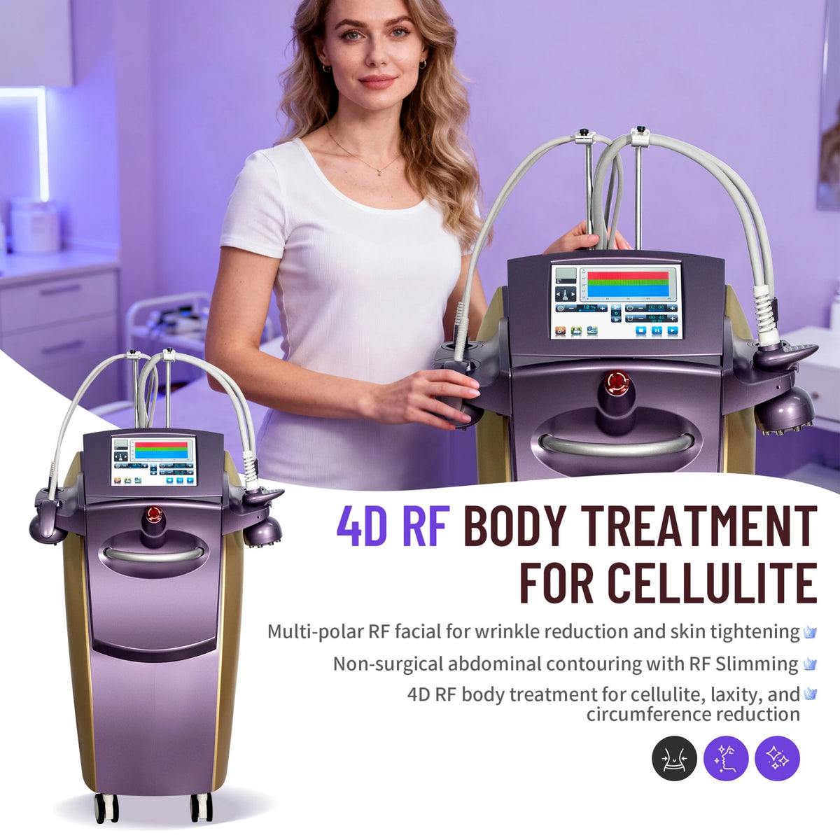 Venus Legacy 4D RF Body Slimming and Skin Rejuvenation Machine Professional Cellulite Reduction Anti Wrinkle Lifting Device