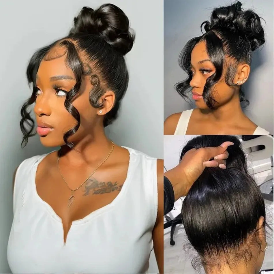 Body Wave Human Hair Wigs 360 Full Lace Wig Human Hair Pre Plucked Hd Invisible StrapPre Cut Lace 200 Density With Drawstring Hidden Strap Snug Fit Wigs