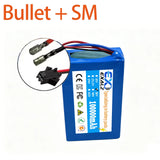 36V Hoverboard Scooter Battery 10S2P 100Ah 18650 Rechargeable Lithium Pack for Skateboard Ultra Thin BMS XT60 Plug
