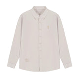 2026 New Men's Long Sleeve Casual Shirt Double Chest Pocket Button Up Soft Loose Linen Comfy Daily Work Street Outdoor Wear Tops