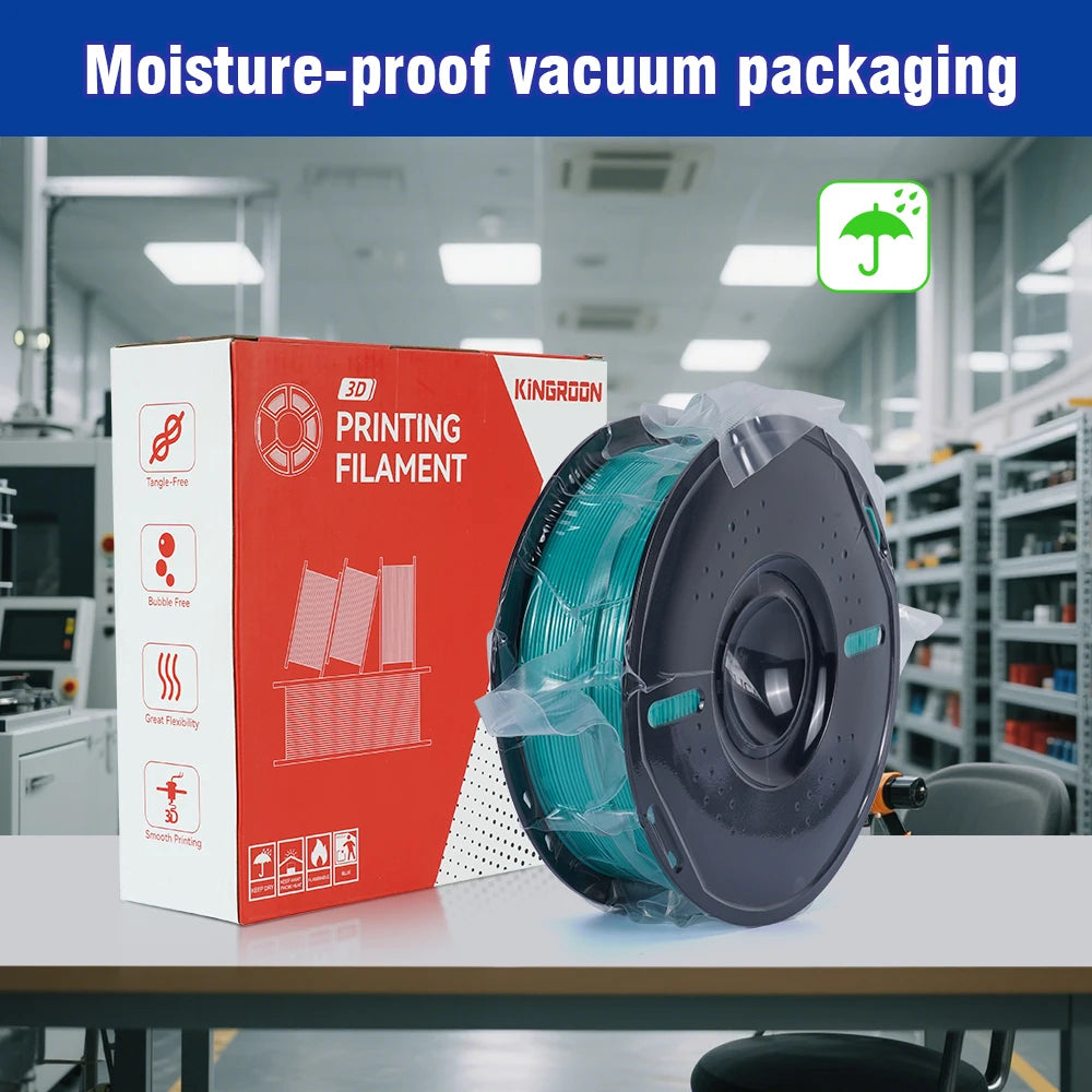 KINGROON High Speed PETG 3D Filament PLA/PETG 5KG 3D Printing Filament 1.75mm 100% Neatly Wound HS Filament 350mm/s Printing