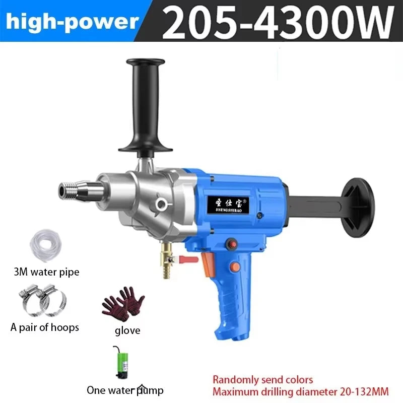 Electric Diamond Core Drill Mixer Handheld Concrete Core Drilling Machine Portable Dry Wet Engineering Torque Drilling Machine
