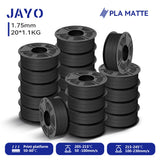 JAYO 20 Rolls 3D PLA Matte/High Speed PLA matte Printer Filament 1.75mm Neatly Wound PLA with Matte Finish Print for 3D Printer