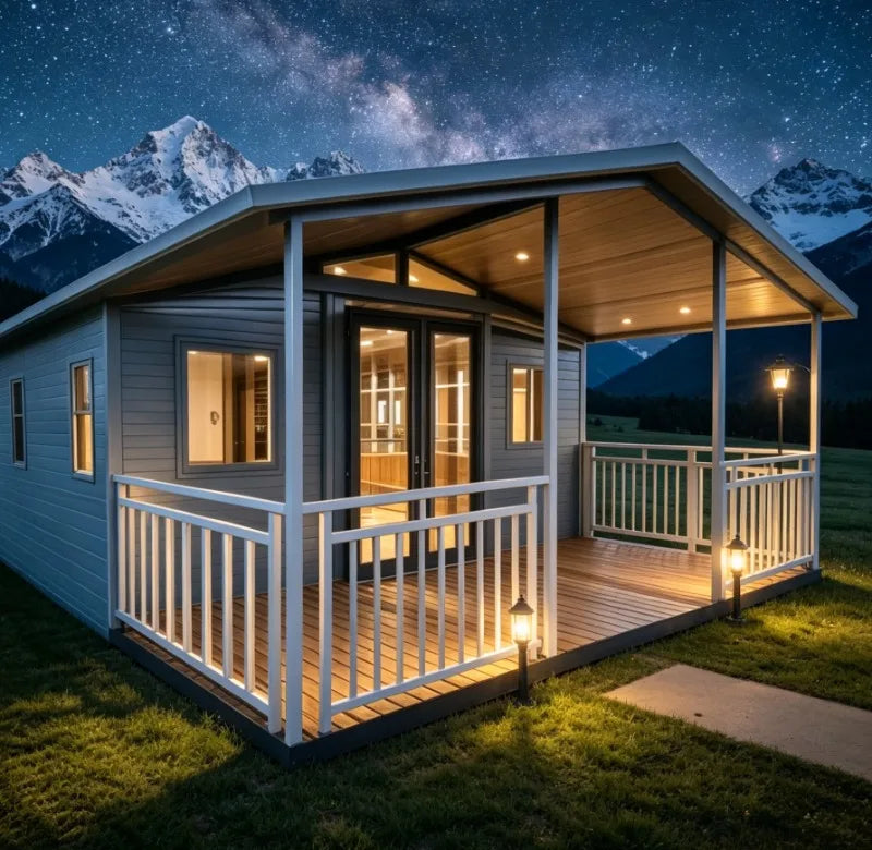 Wood Grain Finish Foldable Expandable House Portable Prefab Container Home Natural Look Exterior Decorative Panel Modular Cabin