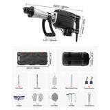 SucceBuy Demolition Jack Hammer 2800 W Powerful Electric Jackhammer 1200 BPM Concrete Breaker with Carrying Case Gloves