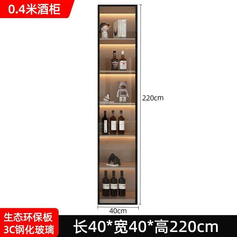Solid wood wine  high cabinet, locker, integrated entrance cabinet against the wall,