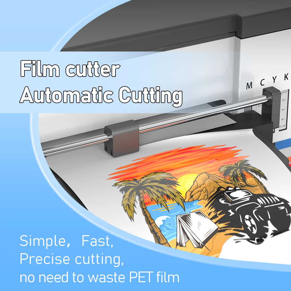 A4 A3 DTF Printer with Roll Feeder-XP600 Doubled Printing Speed Built-in White Stirring System for DIY T-Shirt Clothes print