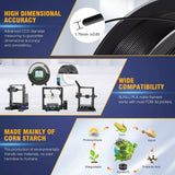 JAYO PLA Matte 3D Printer Filament 1.75mm+/-0.02mm 5/10Rolls 100% No Bubble Non-toxic3D Printing Materials for 3D Printer& Pen