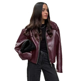 2026 Women's New Fashion Retro Waist-Cinched Stand Collar Drawstring Loose Plaid Jacket