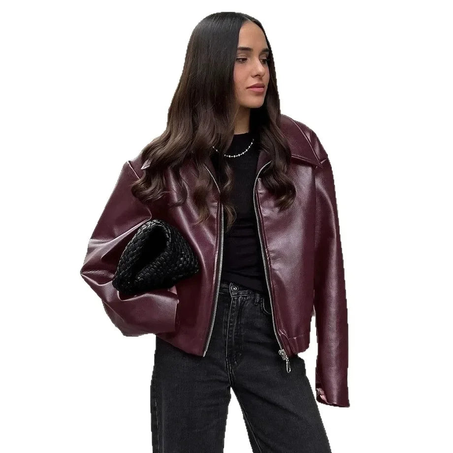 2026 Women's New Fashion Retro Waist-Cinched Stand Collar Drawstring Loose Plaid Jacket