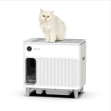 Modern Large Capacity Automatic Self-Cleaning Cat Box Odor-Free Plastic Kitty Tray Smart Easy Clean for Multi-Cats Family