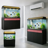 All-in-One AquariumFully Transparent Glass Integrated Freshwater Fish Tank With Built-in Filter And Aluminum Frame Fish TankFish