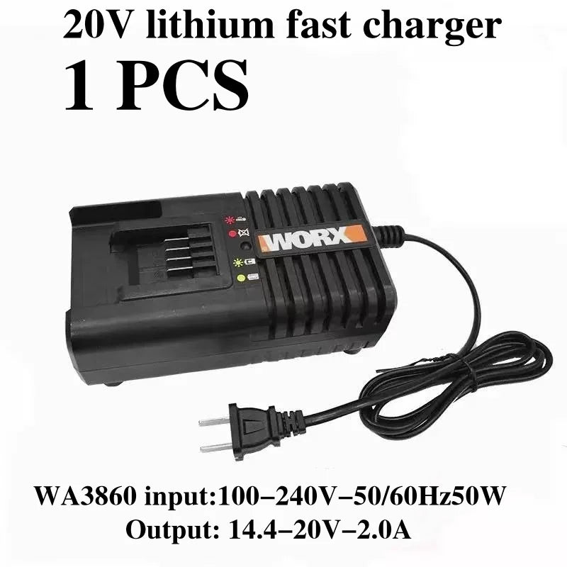 for worx 20V4.0/6.0/8.0/10.0Ah Lithium battery Rechargeable WA3553 WA3551 WA3553.1 WA3570 for All WORX Electric and Garden Tools