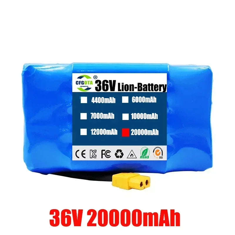36V 7Ah Battery Hoverboard Rechargeable Li-ion Battery Pack Li-ion Cell for Electric Self Balance Scooter Hoverboard Unicycle