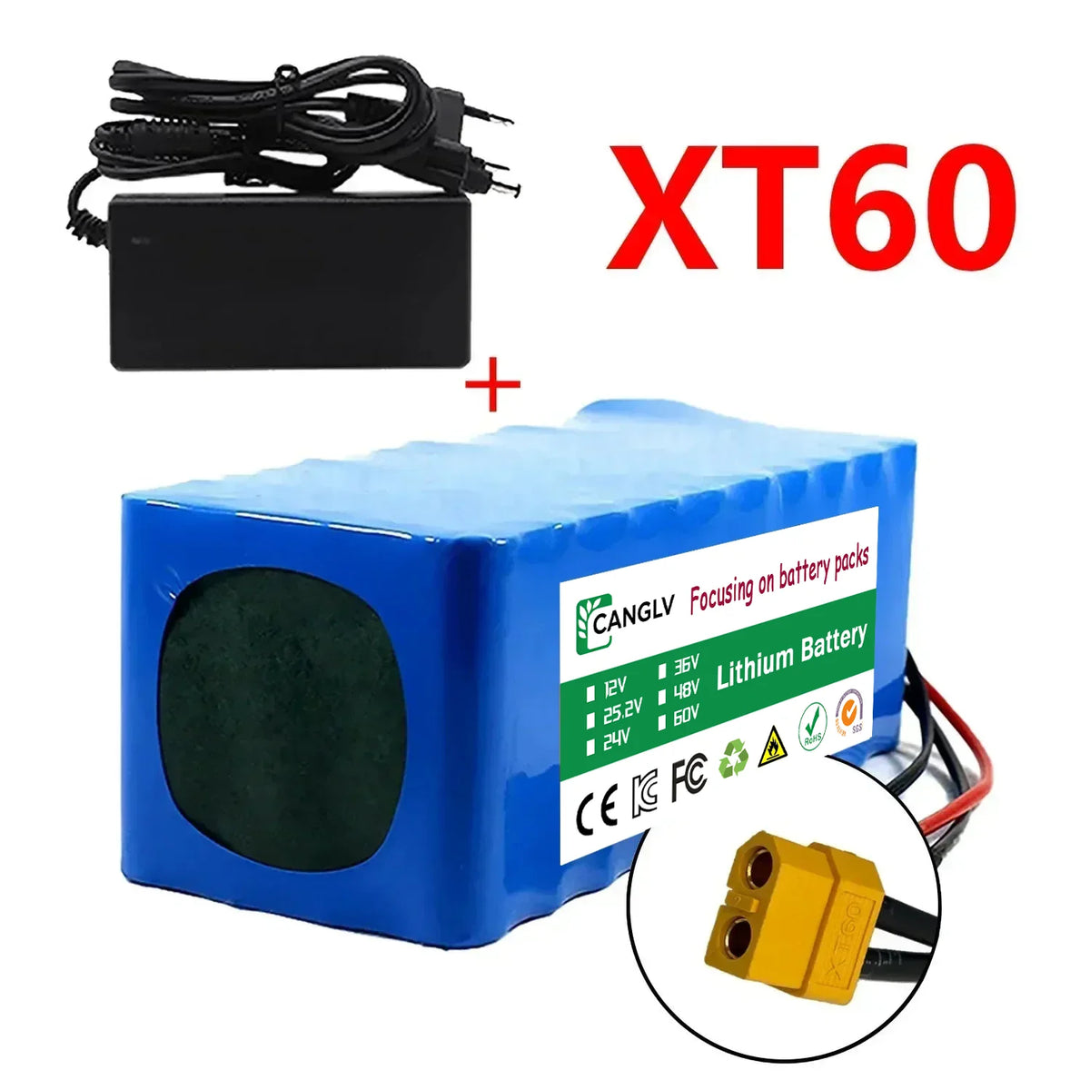 High Performance 36V 14Ah Actual Capacity 10S4P 18650 Lithium Battery Pack 500W for Electric Bicycle Scooter Car with 42V 2A