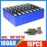 1-32pcs New Lifepo4 Battery Grade A 3.2V 100Ah 105Ah 12V 24V 48V 4000 Cycles Solar Lithium Iron Phosphate Rechargeable Battery