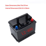 12V 24V Car Starter Battery Storage Boxes Waterproof Plastic Case 3S Li-ion 4S Lifepo4 Battery Case Copper Poles High Current