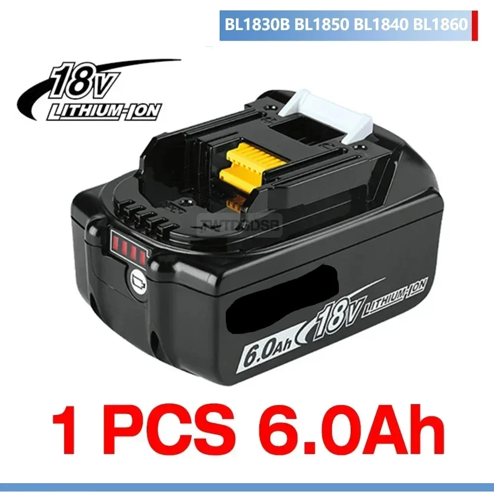 2025 for Makita BL1860 BL1850B BL1850 BL1840 BL1830 Screwdriver Battery & Charger 18v Replacement Power Tool Batteries.